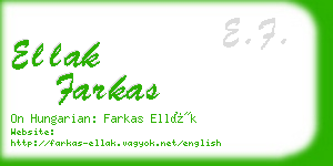 ellak farkas business card